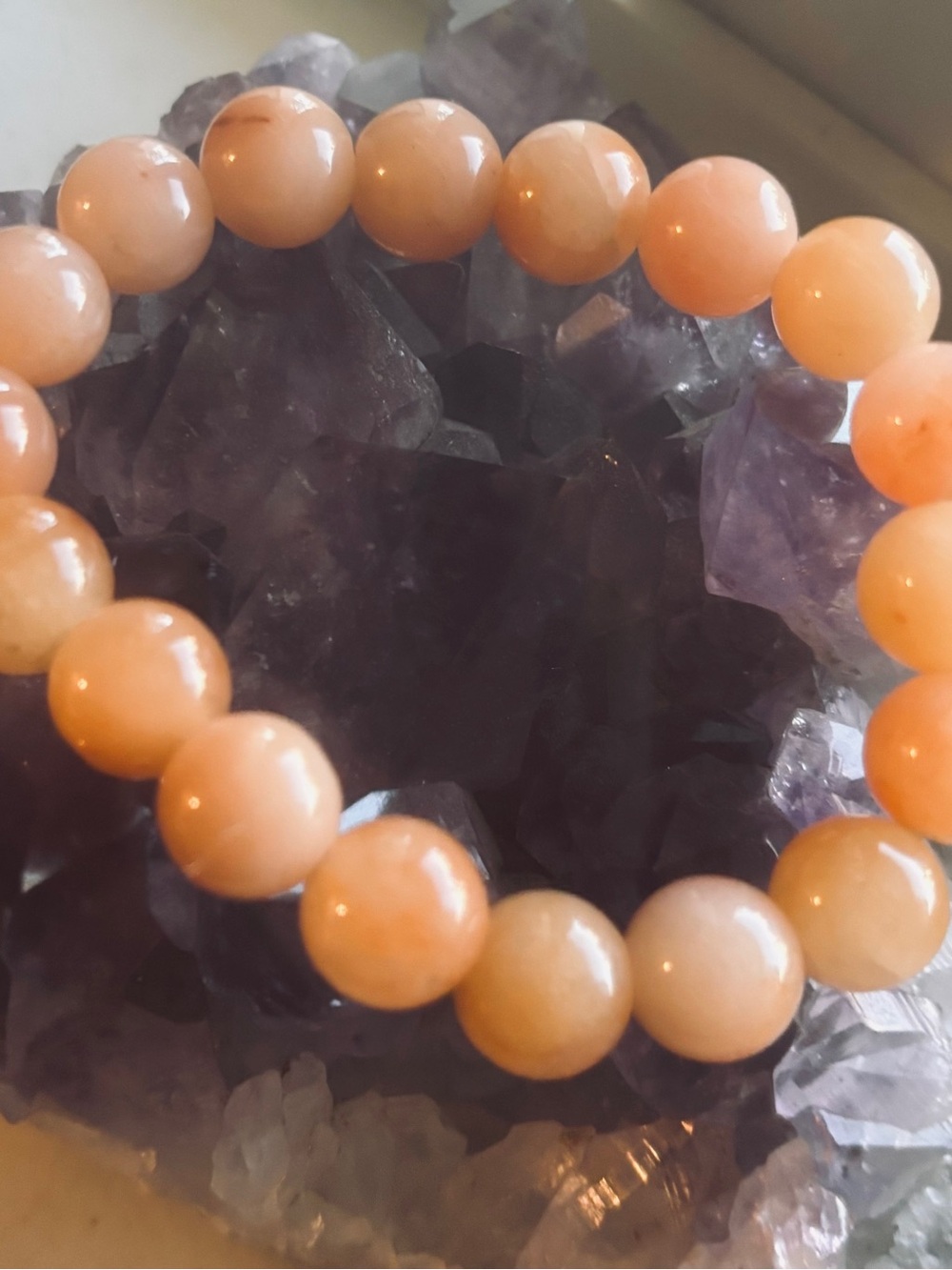 Peach Bead Bracelet